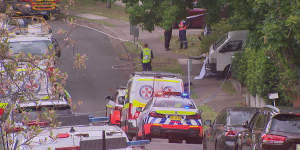 Police cordoned off Rembrandt Street on Thursday. 