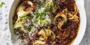 Neil Perry's wagyu bolognese sauce. 