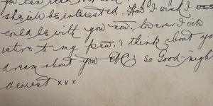 An extract from the 125-year-old love letter.