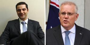 Scott Morrison,right,has denied the allegations levelled at him by former Liberal contender,Michael Towke