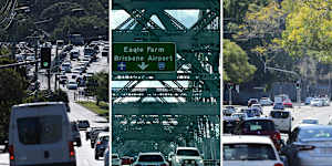 Brisbane’s Kelvin Grove Road,Story Bridge and Coronation Drive.