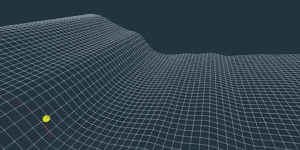 Simulation of a MarineLabs buoy riding a rogue wave off the coast of Vancouver Island in November 2020.