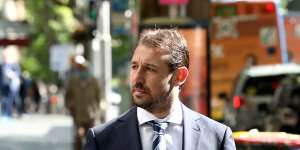 Peter Minucos,former staffer to then-deputy premier John Barilaro,arrives at the ICAC on Monday.