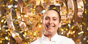 Laura Sharrad with her winner’s trophy. 