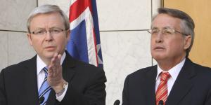 Kevin Rudd and Wayne Swan,the first treasurer to open up the process of RBA board membership.