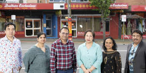 Little India traders stand in front of the shops that are set to be demolished first.