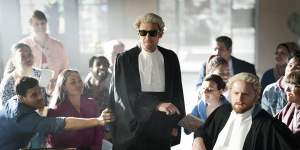 Richard Roxburgh dons his familiar robes as a version of his beloved barrister from Rake in Aunty Donna’s Coffee Cafe.