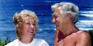 The famous photo,taken on New Year's Eve in 1994,of Bob Hawke and Blanche d'Alpuget.