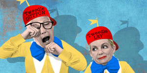 Liberal leader Peter Dutton and deputy Sussan Ley.