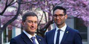 Liberal MP Julian Leeser (left) and Labor MP Josh Burns are joint winners.