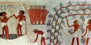 The ancient Egyptians enjoyed a tipple and recorded the fact in the tomb of the astronomer Nakht from about 1421BC.