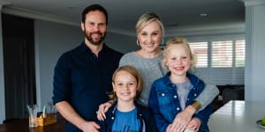 Alison Deboo,husband Matthew and their two kids Ottilie,6,and Zachary,10.