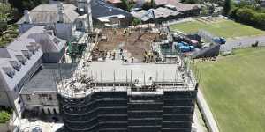 The Scots College in Bellevue Hill under construction.