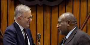 Prime Minister of Australia Anthony Albanese and Prime Minister of Papua New Guinea James Marape. 