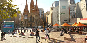 The men went to Federation Square to scope it out for a terror attack.