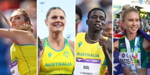Australia’s team for the World Athletics Championships in Budapest will include javelin thrower Kelsey-Lee Barber,pole vaulter Nina Kennedy,runner Peter Bol and high jumper Eleanor Patterson.