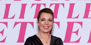 Olivia Colman at a screening of Wicked Little Letters at Randwick’s Ritz Cinema in Sydney.