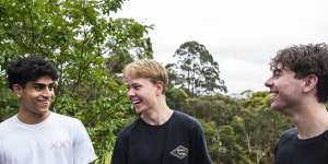 Epping Boys High students receiving their HSC results. The school was a top-performing comprehensive school in mathematics.