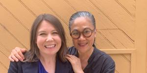 Environmental Leadership Australia chief executive Anna Rose and celebrity chef and restaurateur Kylie Kwong.