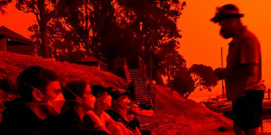 The sky turns red in Mallacoota on January 3.