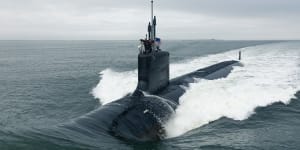 Nuclear-powered submarines eventually bound for Australia under the AUKUS deal.