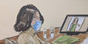Ghislaine Maxwell is seated at the defence table while watching testimony of witnesses during her trial in New York on Tuesday,November 30. 