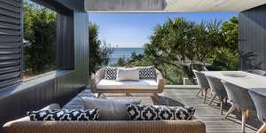 The Alex Popov-designed residence known as The Hutt at Whale Beach is listed for $14 million.