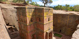 Church of St George … Lailabela’s rock-hewn churches ought to be as famous as Petra in Jordan.