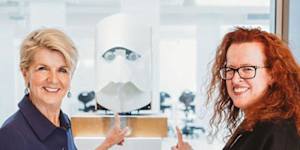 Julie Bishop and Genevieve Bell at the ANU’s School of Cybernetics launch in 2022