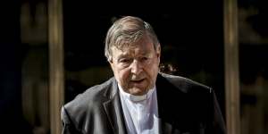 Cardinal George Pell leaves the County Court after being found guilty of sexually assaulting two choirboys.