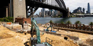 The old North Sydney Olympic Pool has largely been demolished.