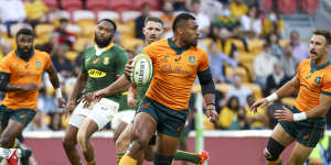 Samu Kerevi during Australiawin over South Africa last year.