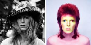 David Bowie morphs into Ziggy Stardust. 