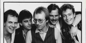 The Bushwackers in 1982:(l-r) Roger Corbett,Louis McManus,Eddy Van Roosendael,Dobe Newton and Michael Harris.