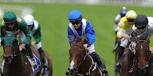 Action from the Kindergarten Stakes (1100m) on day one of The Championships.