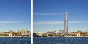 An artist's impression of The Star's proposed 237-metre tower at Pyrmont. 