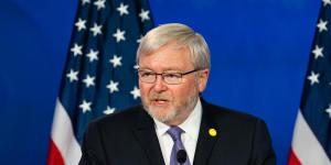 Kevin Rudd is widely respected in the US by Democrats and Republicans. 