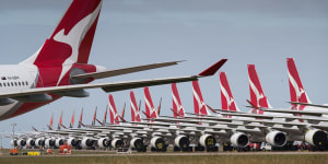 Coronavirus. COVID-19 . Qantas and Jetstar planes grounded at Avalon Airport. Photo by Jason South. 27th April 2020