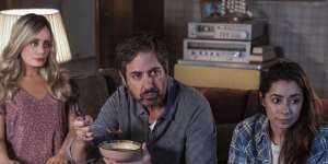 Ray Romano and Cristin Milioti in genre-splicing comedy<i>Made For Love</i>.