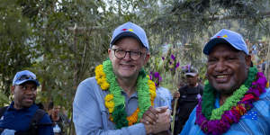 Prime Minister Anthony Albanese and PNG Prime Minister James Marape on the Kokoda Track.