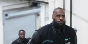 NBA star Lebron James models pieces from the yet-to-be-released collaboration.