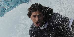 Joao Chianca,of Brazil,in the barrel at Teahupo’o,Tahiti,on a training day ahead the 2024 Summer Olympics surfing.