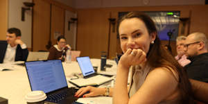Victoria Devine at the 2026 Federal Budget lockup.