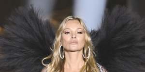 Kate Moss walks the runway during the 2024 Victoria’s Secret Fashion Show.