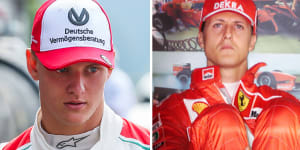 Mick Schumacher and his famous father Michael Schumacher.