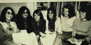 “Whitlam Supergirls” Dany Torsh,Eva Cox,Suzanne Baker,Anne Summers,Elizabeth Reid and Ryan in 1973.
