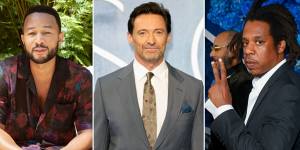Men who have spoken publicly about grappling with fertility struggles like miscarriage,stillbirth,and an inability to conceive include,from left,John Legend,Hugh Jackman and Jay-Z.