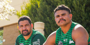 Cody Walker and Latrell Mitchell have been vocal supporters of Ezra Mam.