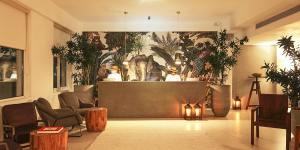 Jungle themed interiors:Dwell hotel.