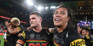 Nathan Cleary and Jarome Luai have been playing together at the Panthers since they were in their early teens.